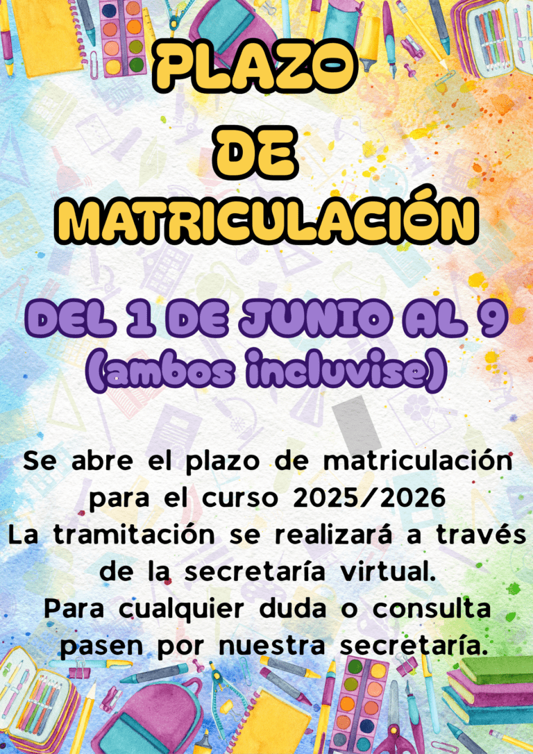MATRICULACIÓN CURSO 25/26