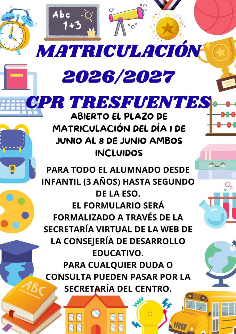MATRICULACIÓN CURSO 26/27
